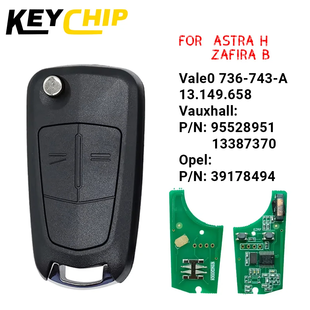 

KC для Opel Vauxhall Corsa D G4 Astra H Zafira B Holden Astra AH 736-743-A дистанционный откидной ключ автомобиля PCF7941A 46 чип 433 МГц