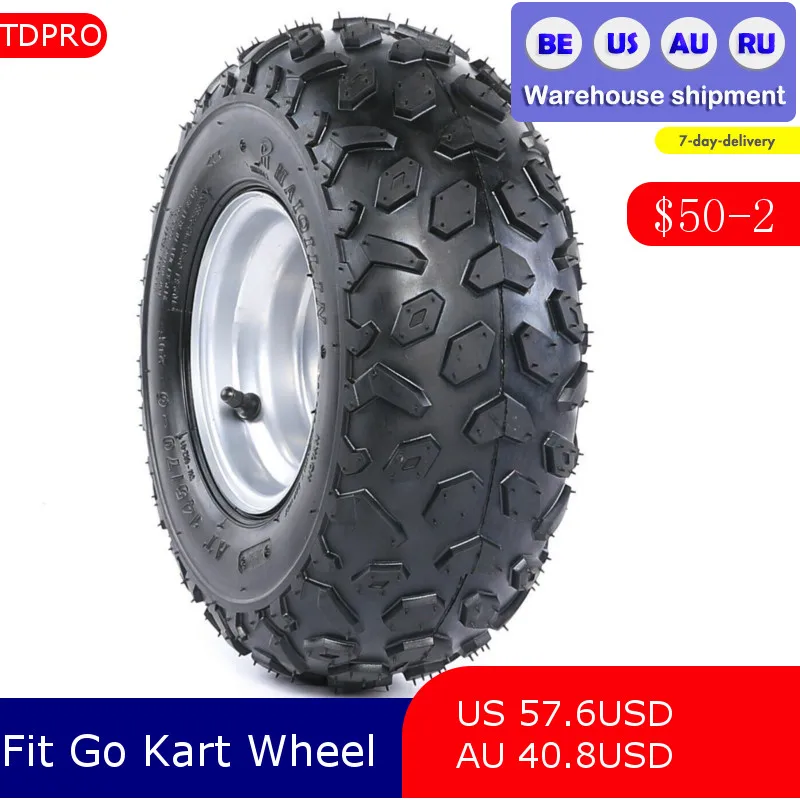 145/70- 6" Tire Wheel Rim 110cc 125cc Quad ATV Buggy Go Kart Lawn Mower Taotao
