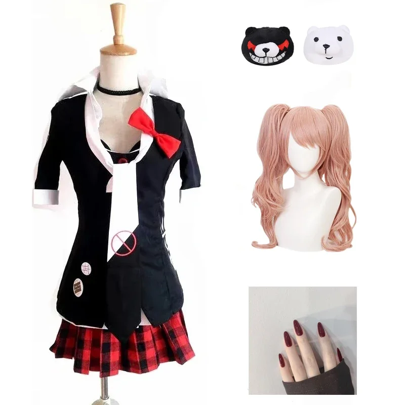 Фото Danganronpa Косплей Аниме Junko Enoshima Emboitement Inushio Kimuchi Dangan Ronpa Trigger Happy Havoc Косплей Костюм №1