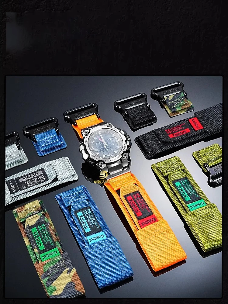 Фото Mod Kit MTG-B3000 Спортивный холщовый ремешок для часов для Casio G-shock MTG-B3000B модифицированный быстросъемный водонепроницаемый нейлоновый ремешок для часов №2
