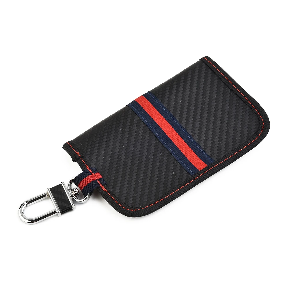 

Interior Accessories Car Keys Faraday Accessories Durable Hot Sale New Practical PU Leather Car Carbon Fiber Look