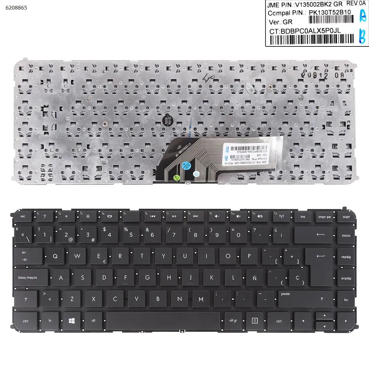 

SP Laptop Keyboard for HP ENVY4-1000 BLACK Without FRAME without foil