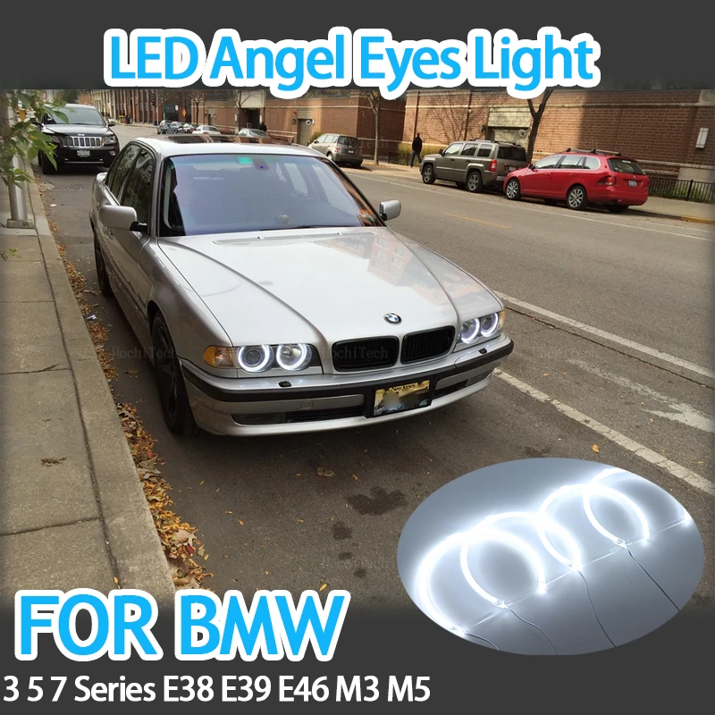 

Smd LED Angel Eyes Bulb Halo Ring White Lamp Car Light DRL Styling Light for BMW 3 5 7 Series E36 E46 E39 E38 131mm 146mm