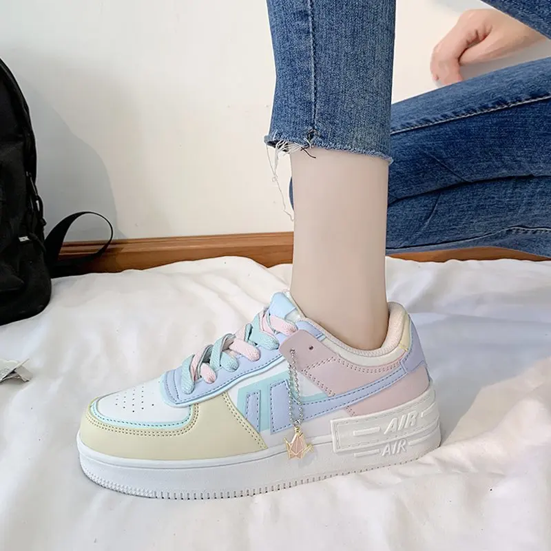2023 New Trend Student Macaroon Girl Small White Shoes Street Casual Shoes.