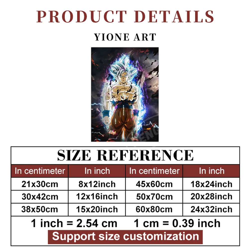 Home Decoration Anime HD Print Dragon Ball Paintings Goku Picture Wall Art Frieza Canvas Super Saiyan Poster Bedside Background images - 6