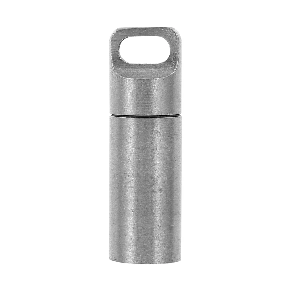 

Container Keychain Stainless Steel Holder Box Case Container for Purse Outdoor Camping First Daily