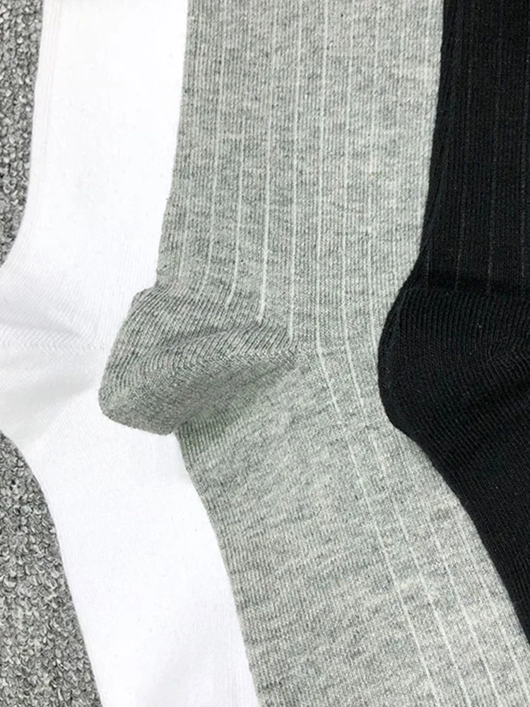 3 pairs of TB four-bar men's and women's tide brand cotton long tube red, white and blue striped sports socks stockings