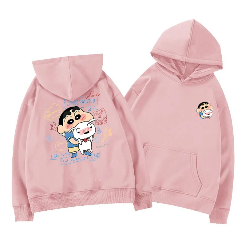 Мягкий и милый карандаш Шин Чан мультяшная аниме-периферия толстовки с капюшоном