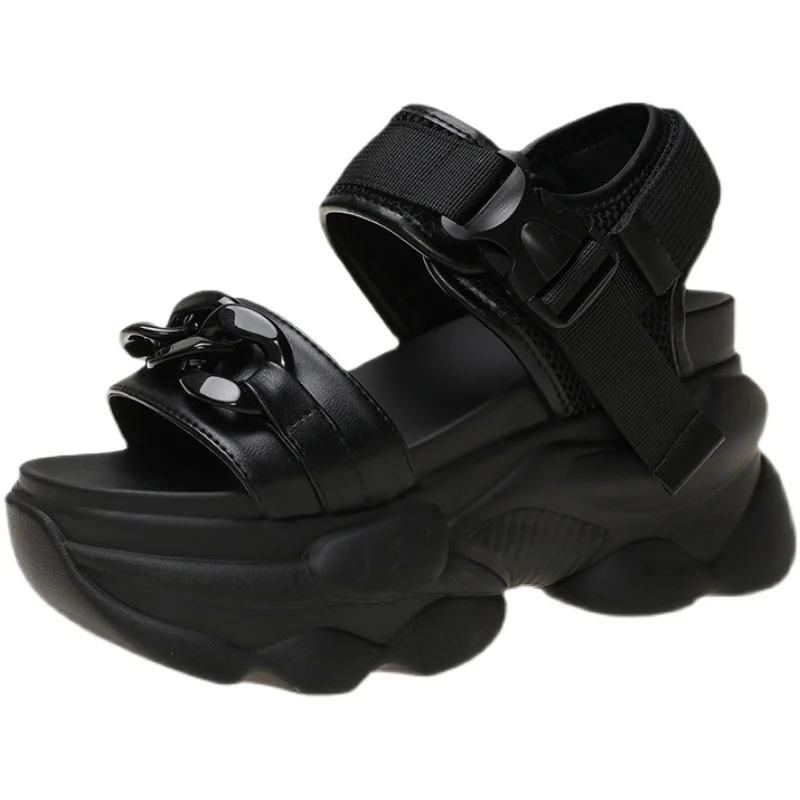 

Small Sandals Women's Summer 2022 New Platform Wedge Sports Fairy Style Hidden Heel Platform Roman Shoes 9cm