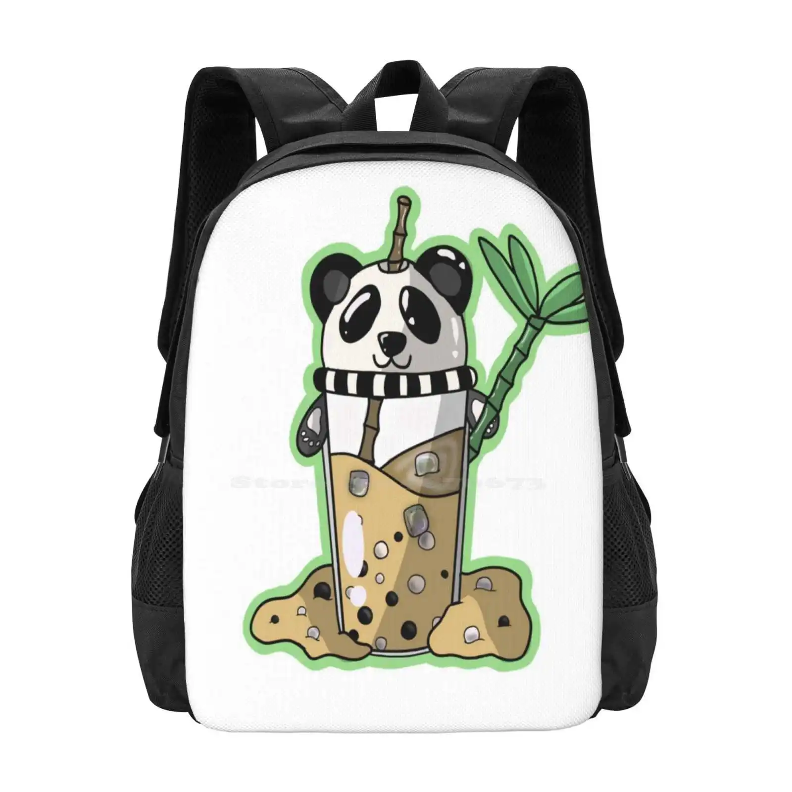 For Student School Laptop Travel Bag Funny Love Boba Tea Bub