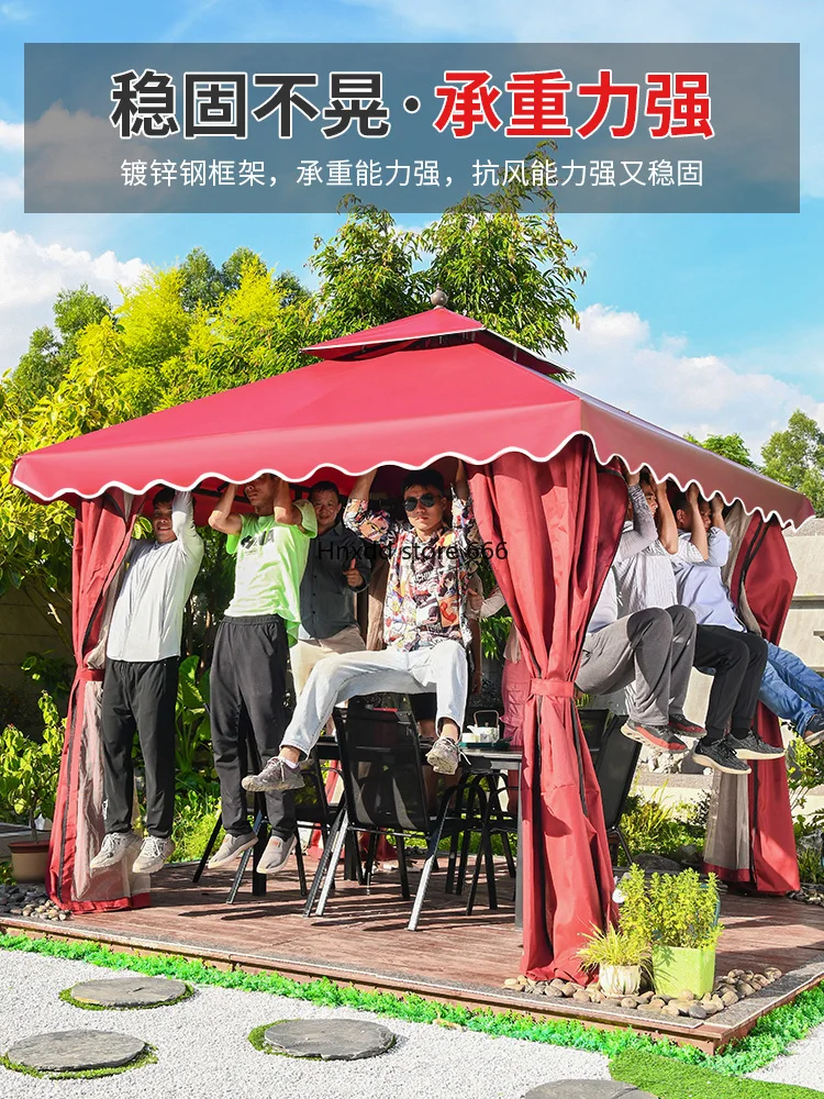 Навес для двора сада освещения павильон с четырьмя углами