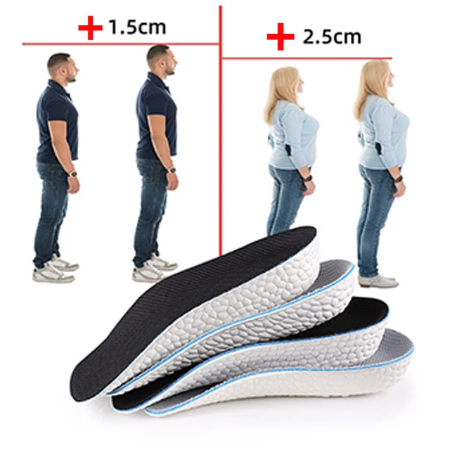 Height Increase Insoles Men Women Shoes Flat Feet Arch Support Orthopedic Insoles Sneakers Heel Lift Memory Foam Soft Shoe Pads 6