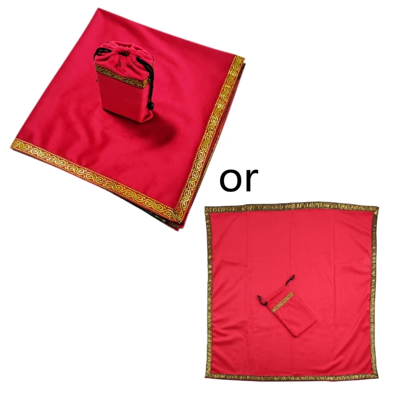 

Square Velvet Astrolabe Divination Astrology Board Game Card Mat with Tarot Bag