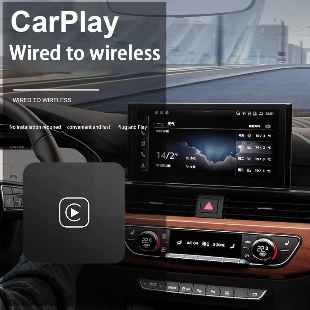 

Mini Box Suit For Car Phone Interconnection Smart Box Adapter Black E4C5