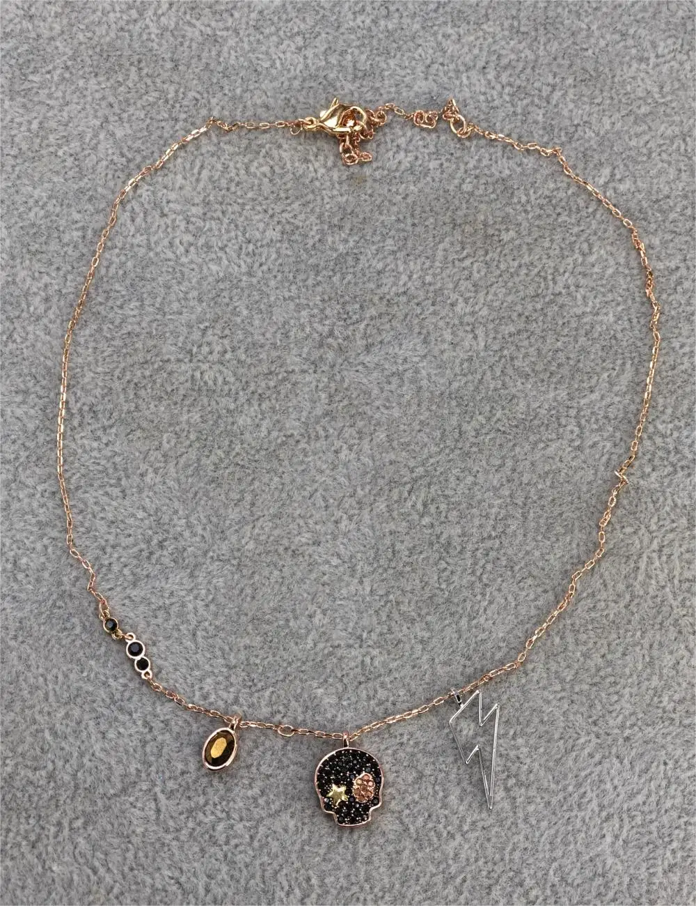 Модное женское ожерелье из стерлингового серебра 925 пробы с двойным черепом и