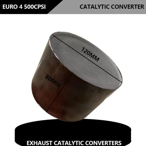 Высококачественный каталитический конвертер потока 120*80 мм EURO 4 500CPSI, универсальный металлический каталитический конвертер Honycomb, металлический катализатор