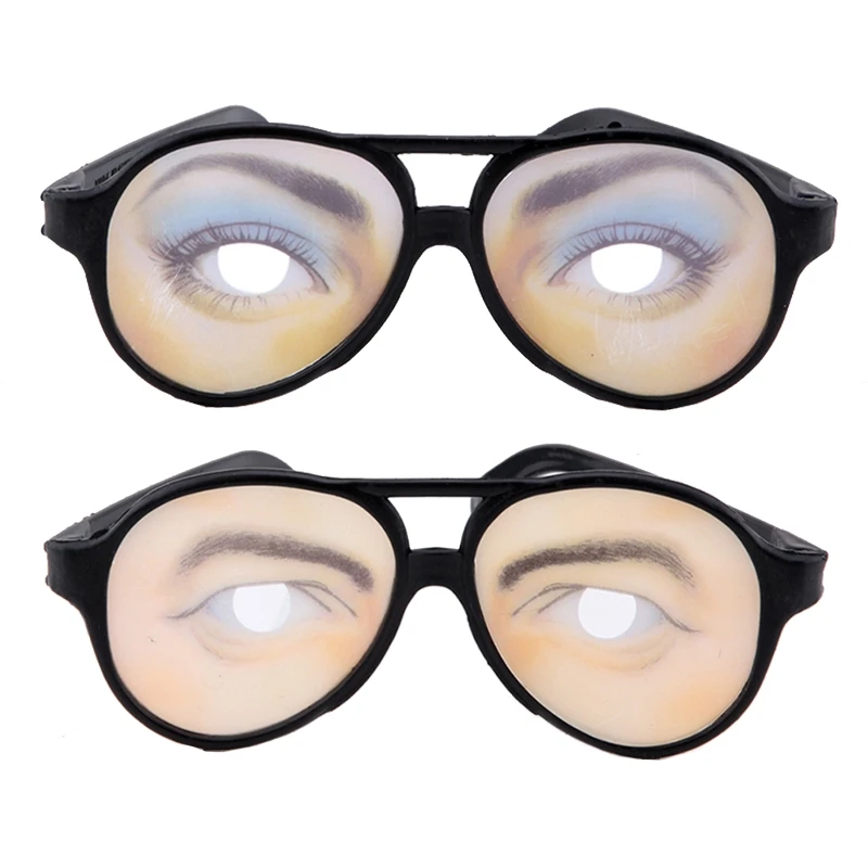 

Q9QB Funny Disposable Eye Glasses Party & Photo Stage Performance Props Male/Female