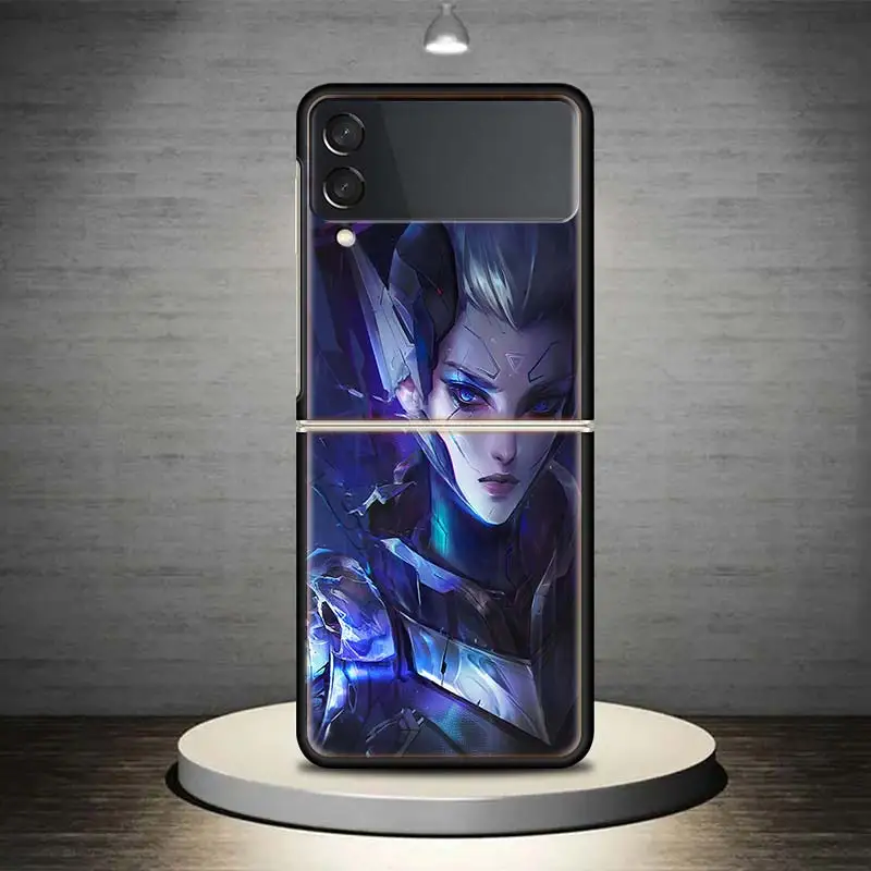 Лига Hero Games Akali для Samsung Galaxy Z Flip 4 3 5G чехол телефона черный Жесткий Чехол ZFlip