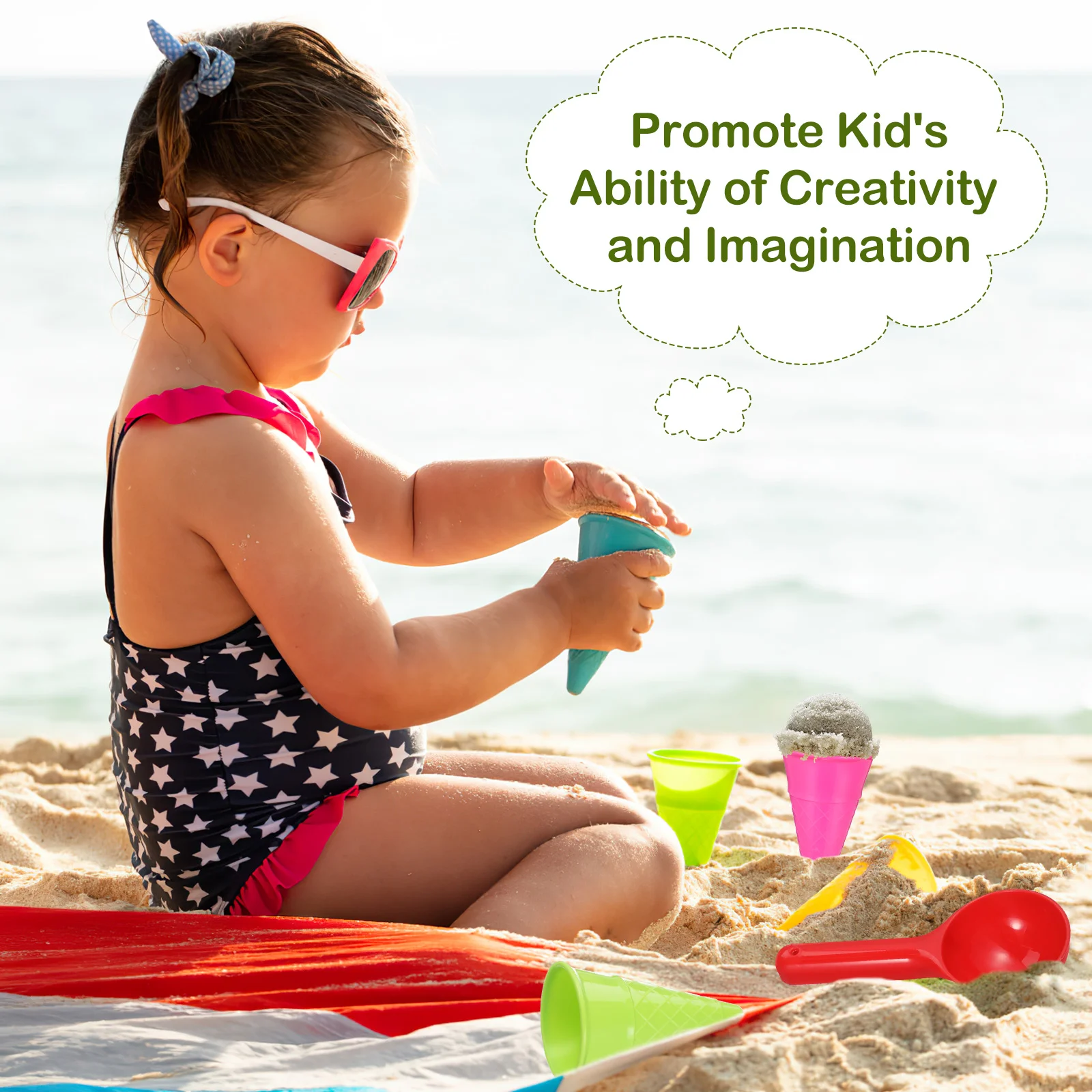 Набор игрушек для малышей детские уличные игрушки ложки песка пляжных конусов