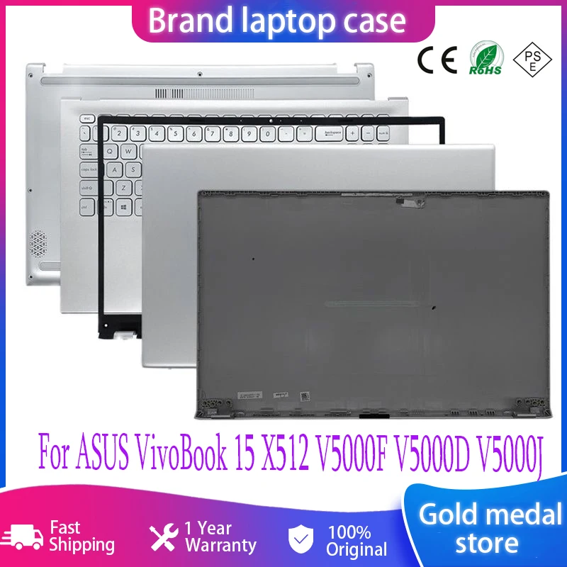 

New For ASUS VivoBook 15 X512 V5000F V5000D V5000J Top Case LCD Back Cover/Front Bezel/Palmrest/Bottom Case/Hinges Housing Cover