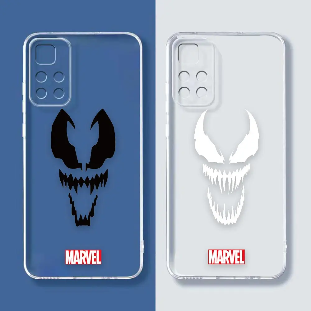 

Clear Phone K40 Case For Redmi K40 NOTE 11 11S 11T 11S 10 10S 9 9T 9S 8 7 PRO PLUS MAX 5G 4G Transparent Case Marvel Venom Logo