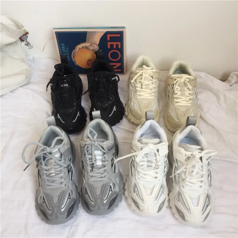 Mr Co Korean Version Of Hong Kong Style Shoes Female Chic Casual Student Retro Old Shoes Tide Ins Super Hot Wild Bf Sports Shoes