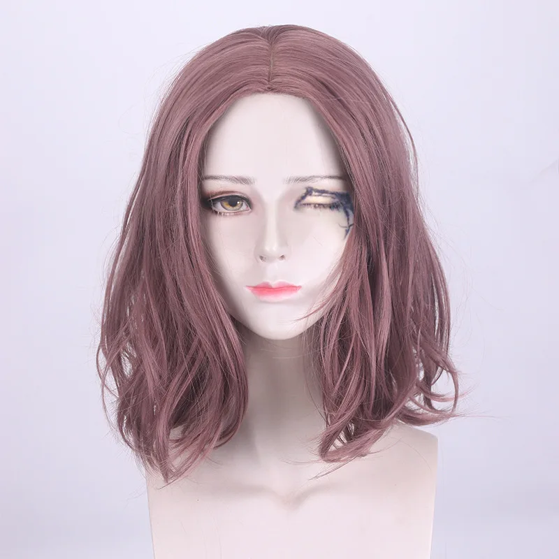 

Game Elden Ring Melina Cosplay Wig Short Taro Color Curly Hair Simulation Scalp Heat Resistant Synthetic Hair Party