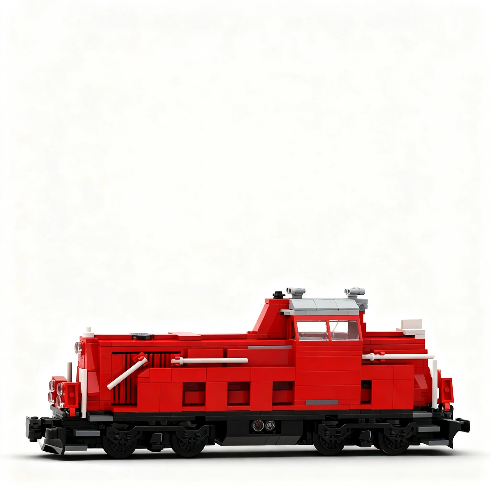 Фото 484 детали MOC Городские поезда, маневровый локомотив Voith Gravita DB BR 265, модель из строительных блоков, подарок на день рождения, для сборки, образовательный, для самостоятельной сборки и демонстрации. №4