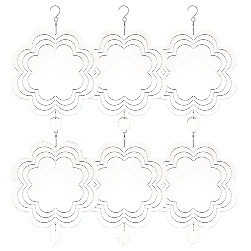 

10-дюймовые сублимационные заготовки для ветрового спиннера, 3D заготовки для ветрового сада, сублимационные заготовки, металлические заготовки для ветрового спиннера