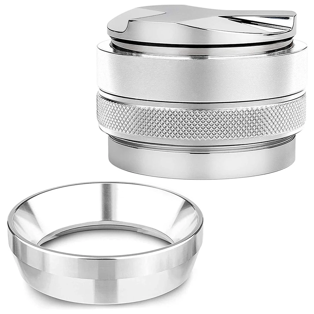 

53mm Espresso Tamper & Coffee Distributor and 54mm Dosing Funnel Set - Fits 54mm Portafilter Adjustable Depth