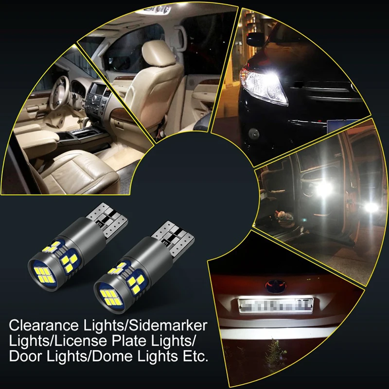 Универсальные фары T10 W5W SMD Canbus 12V 2016-18SMD для белых ламп чтения в автосалоне и