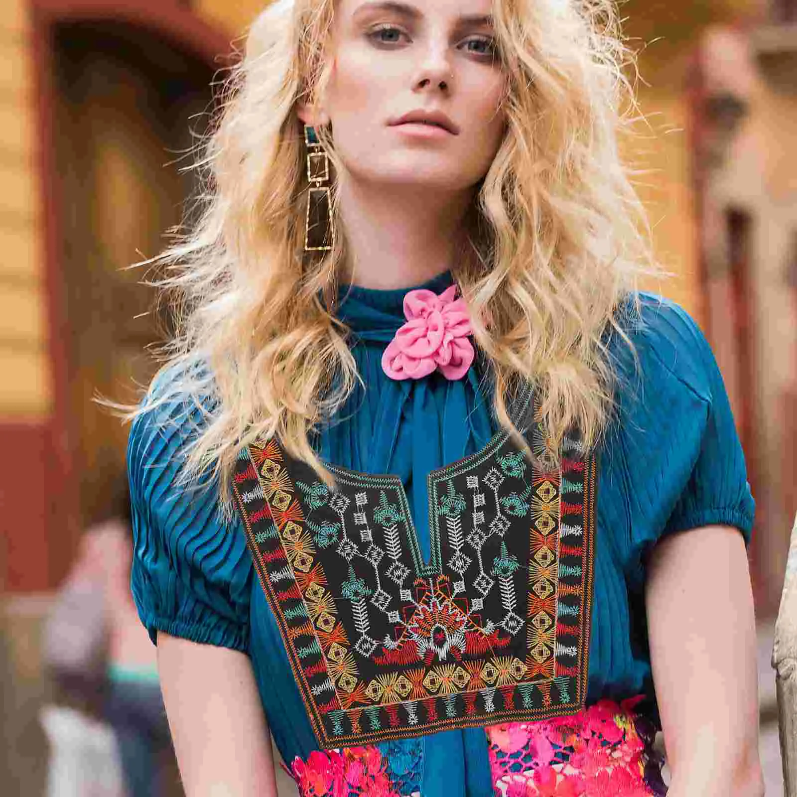 Кружевной вышитый воротник аксессуары для одежды Изящные нашивки пальто вышивка