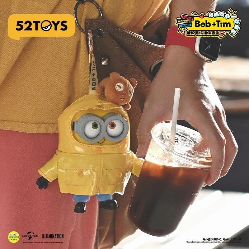 Фото Оригинальная плюшевая кукла 52TOYS BOB+TIM Yellow Man, подвесное украшение, игрушка-подарок для друзей, мягкая коллекционная игрушка-зверюшка в закрытой упаковке №4