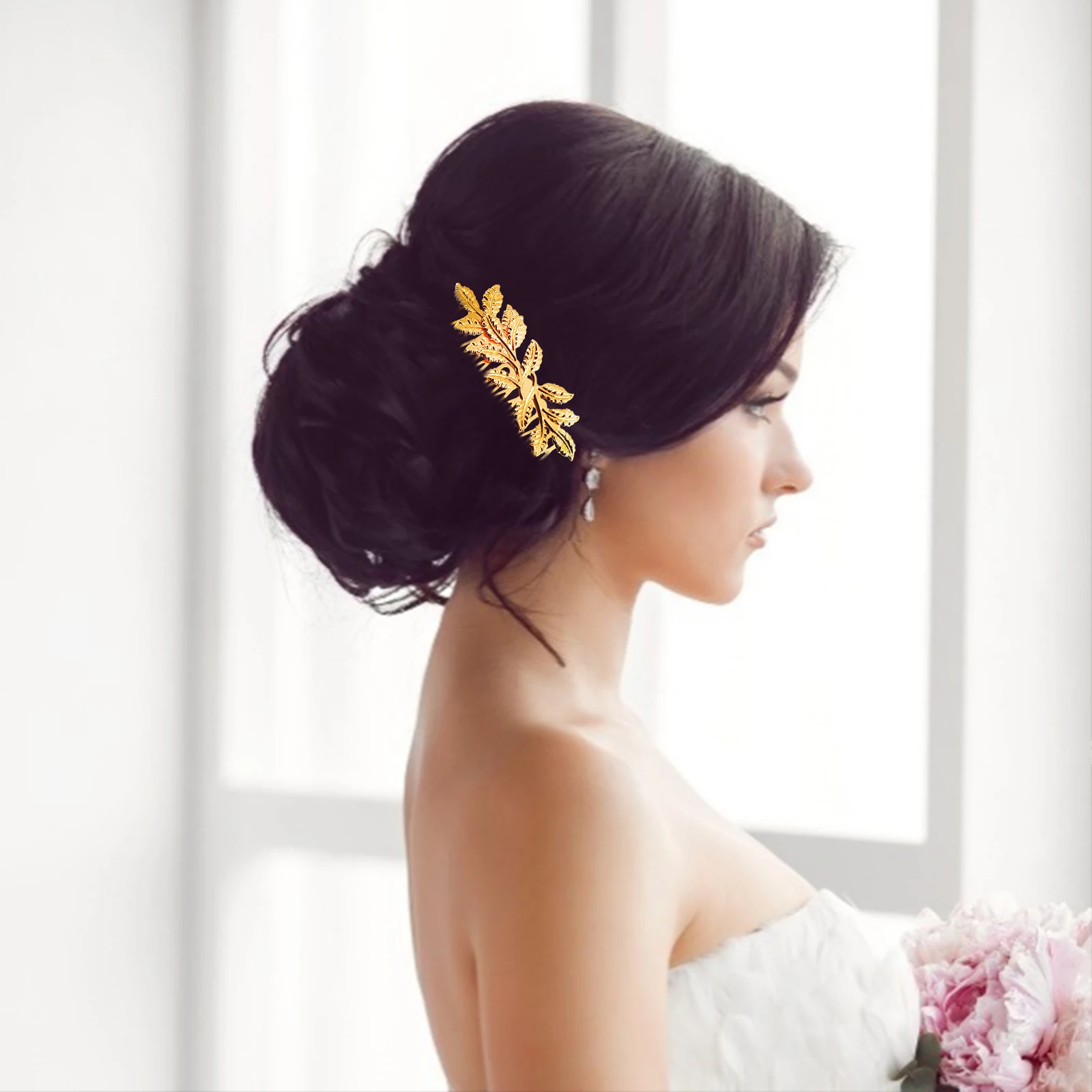 Повязка на голову с листьями богини золотая корона для свадьбы вечеринки