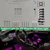 64 colors dashboard ambient light front dashboard strip for vw mogotan b8 neon light dashboard multi color ambient light