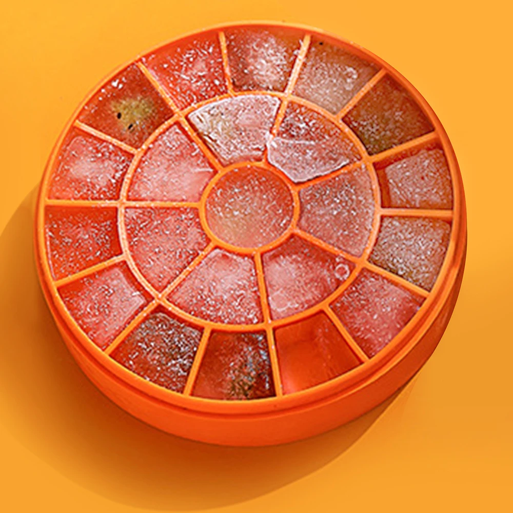 

Silicone Ice Compartment Ice Storage Stencil with Removable Lid Stackable Large Capacity Ices Stencil Single Layer Silicone