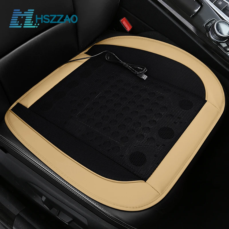 

Роскошная Подушка на сиденье автомобиля с USB, 12 В, воздушная подушка с вентилятором, подушка на сиденье автомобиля, охлаждающий жилет, прохладная летняя вентиляционная подушка