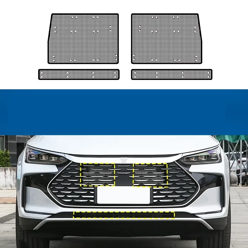 Автозапчасти для BYD Tang EV DMI DMP 2021-2023 Автомобильная передняя решетка защита от Насекомых Сетка радиатор конденсатор Защитная крышка аксессуары