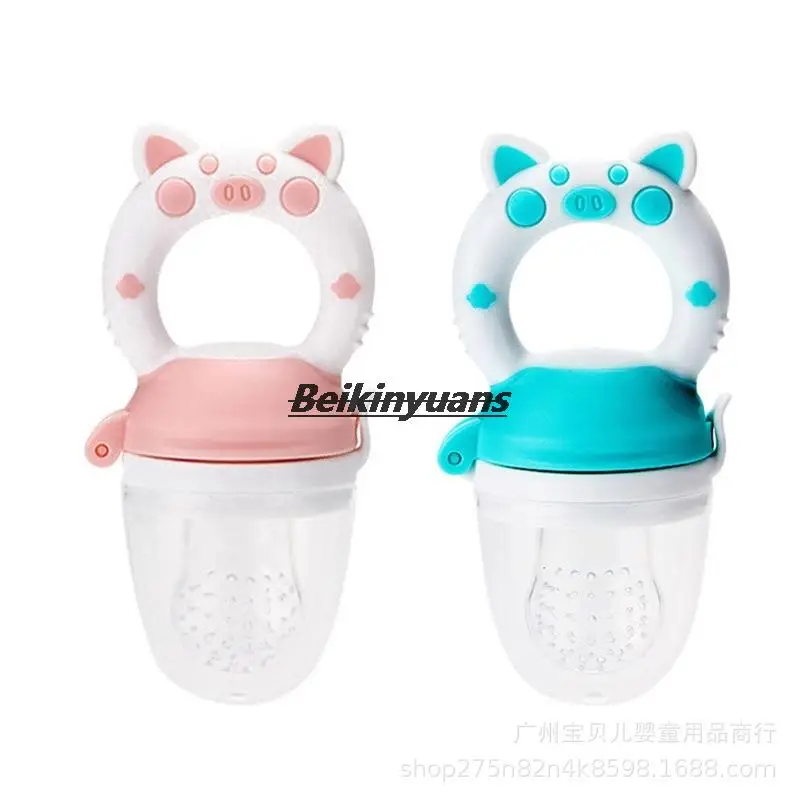 

Baby chupetero pig bit happy life babies fruit and vegetable Feeding food buckle bag side dish Nipple pacifier Soonther