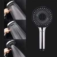 black hand shower head portable handheld big high pressure for bath with button bathroom accessories square round