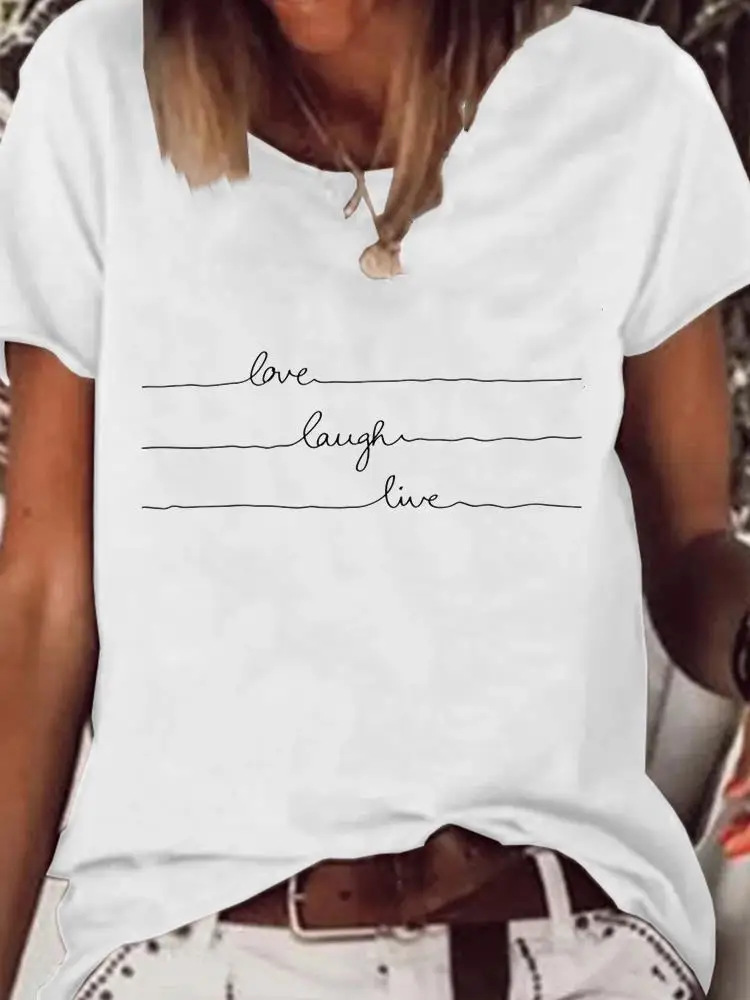 

Faith Letter 90s Lovely Print T Shirt Short Sleeve Clothes Women Clothing Fashion Graphic T-shirt Summer Kawaii Basic Tee Top