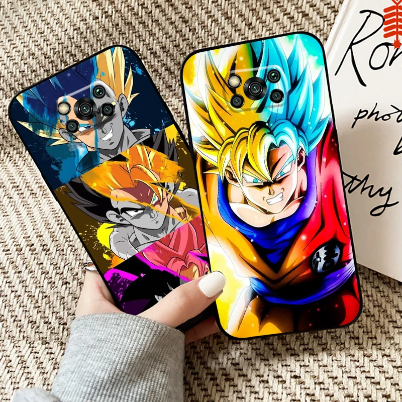

Goku Dragon Ball Vegeta Phone Case For Xiaomi Poco X3 Pro NFC For POCO X3 GT Black Silicone Cover Soft Carcasa Funda