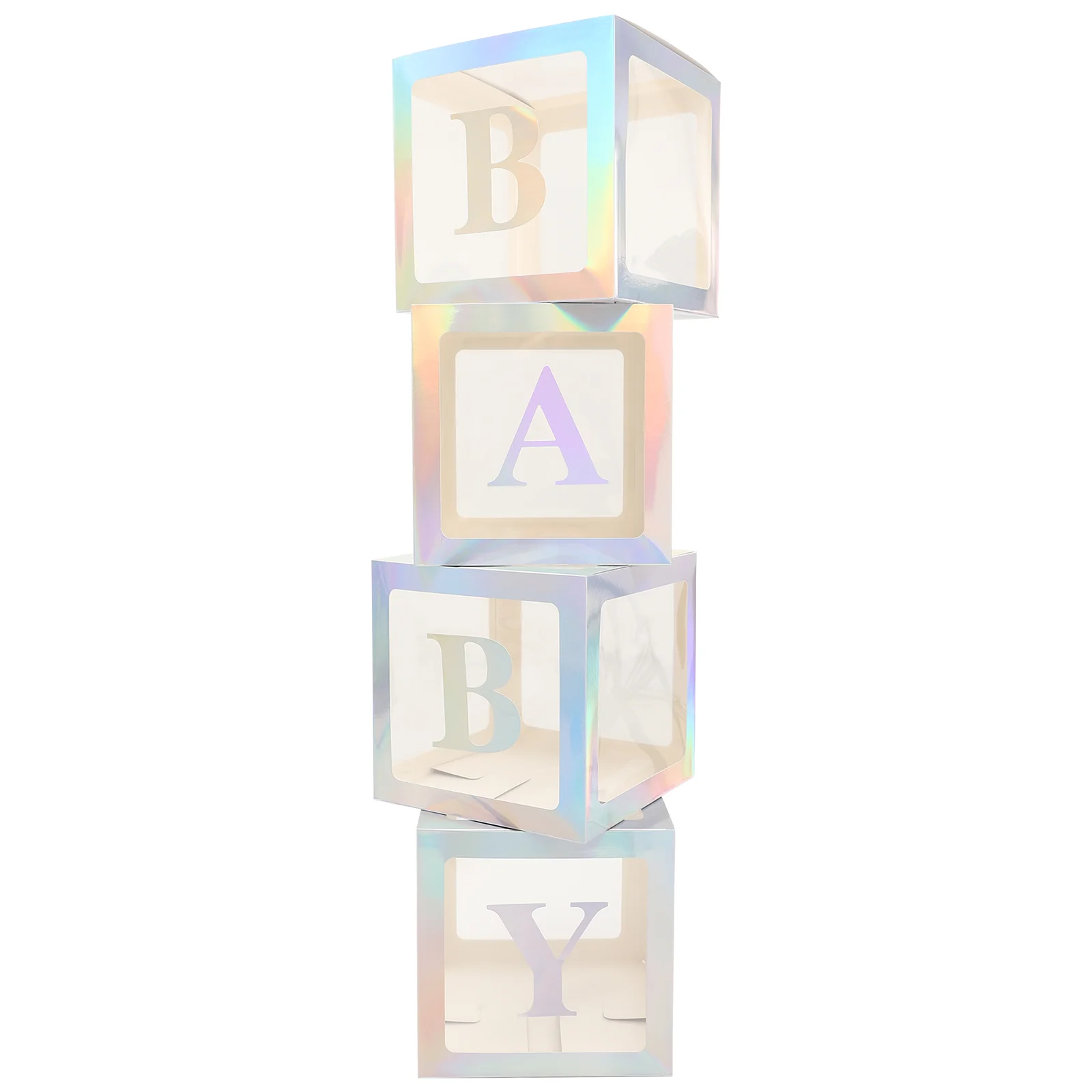 

Baby Boxes Balloon Box Shower Blocks Birthday Balloons Decorations Transparent Letters Reveal Gender Backdrop Party Favors