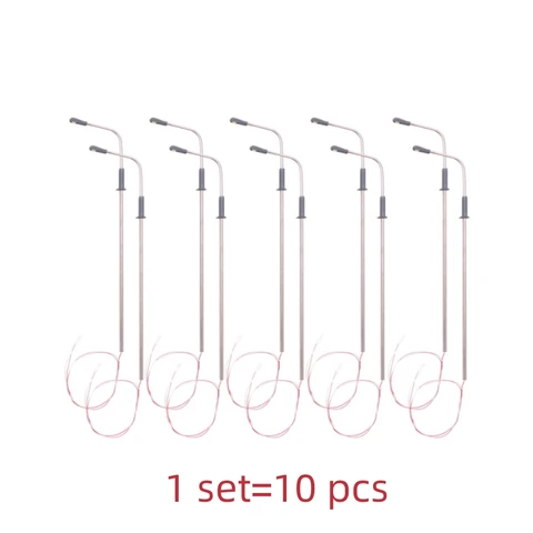10 шт. модель светодиодных уличных фонарей освещение с одной головкой поезд макет ландшафта 1: 100