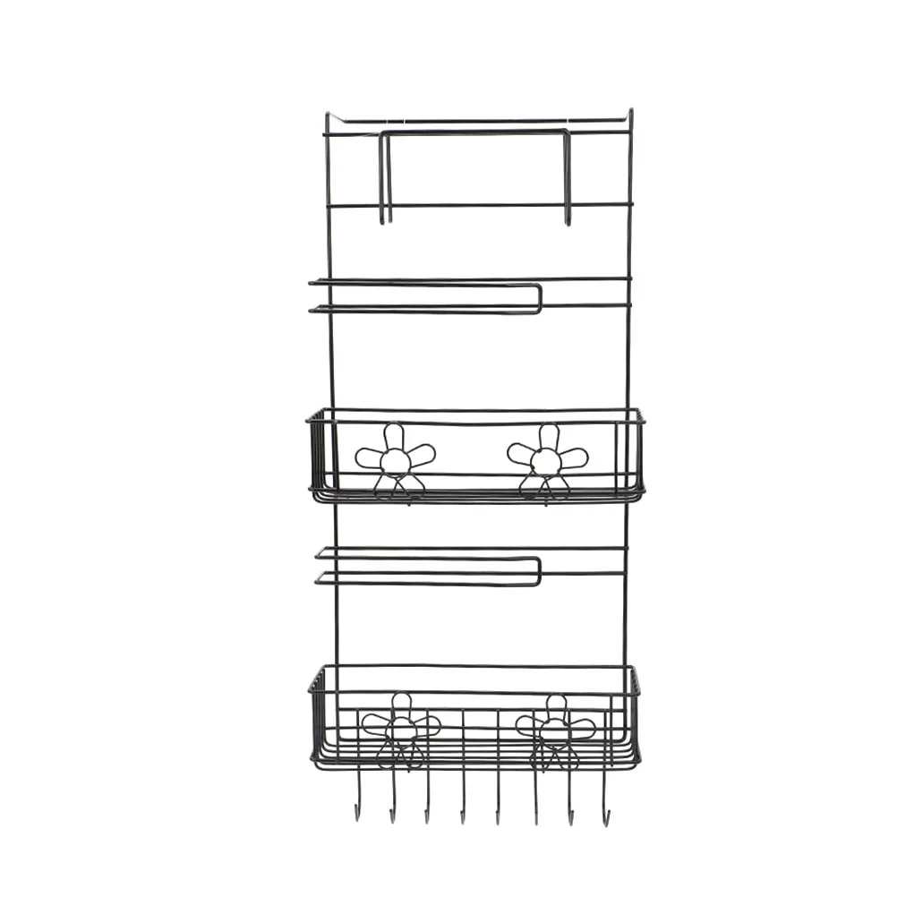 

Rack Shelf Storage Fridge Organizer Refrigerator Side Wall Kitchen Hanging Sink Paper Towel Holder Floating Wire Iron Mounted