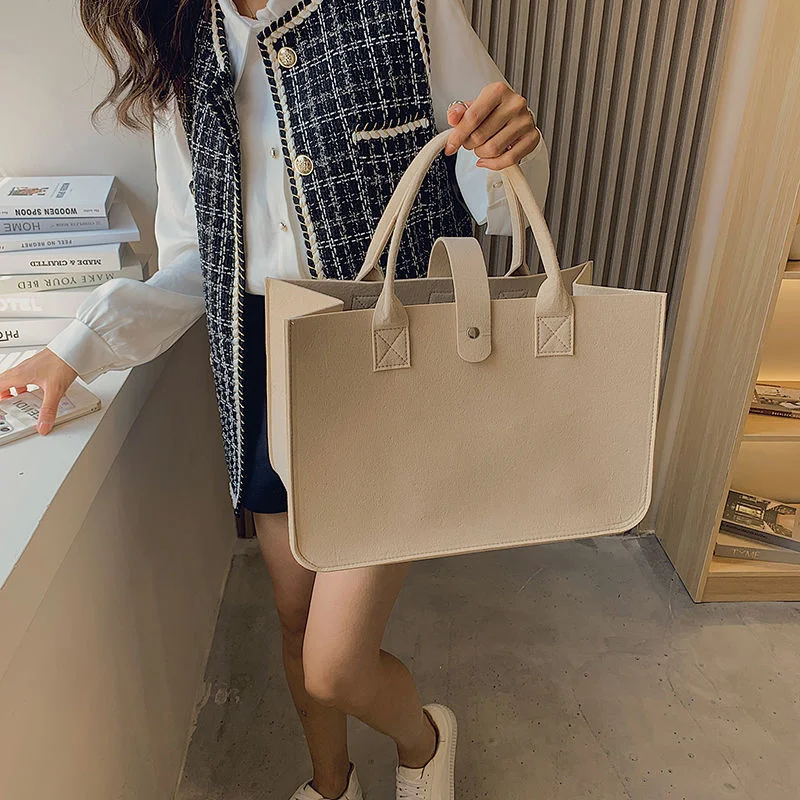 

Новинка, сумка для покупок, женская сумка 2022, сумка большой вместимости, открытая модная сумка для покупок из фетра, дизайнерская сумка-тоут, плетеная Сумка, Интернет-магазин в Китае
