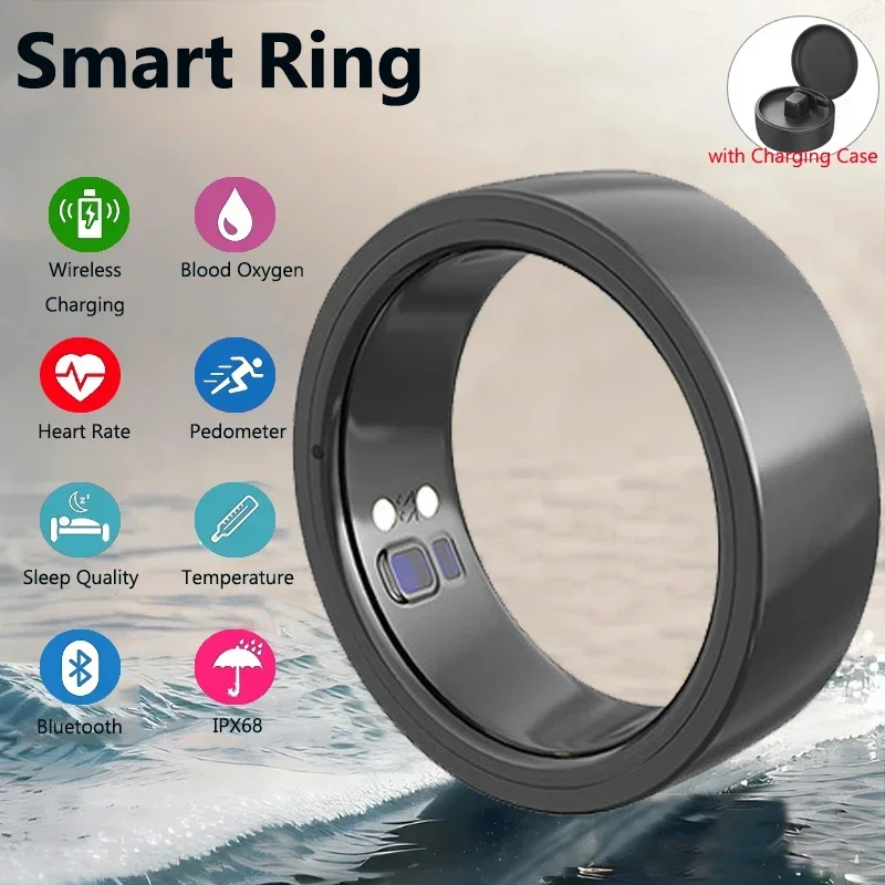 Смарт-кольцо с чехлом для зарядки для мужчин и женщин | AliExpress
