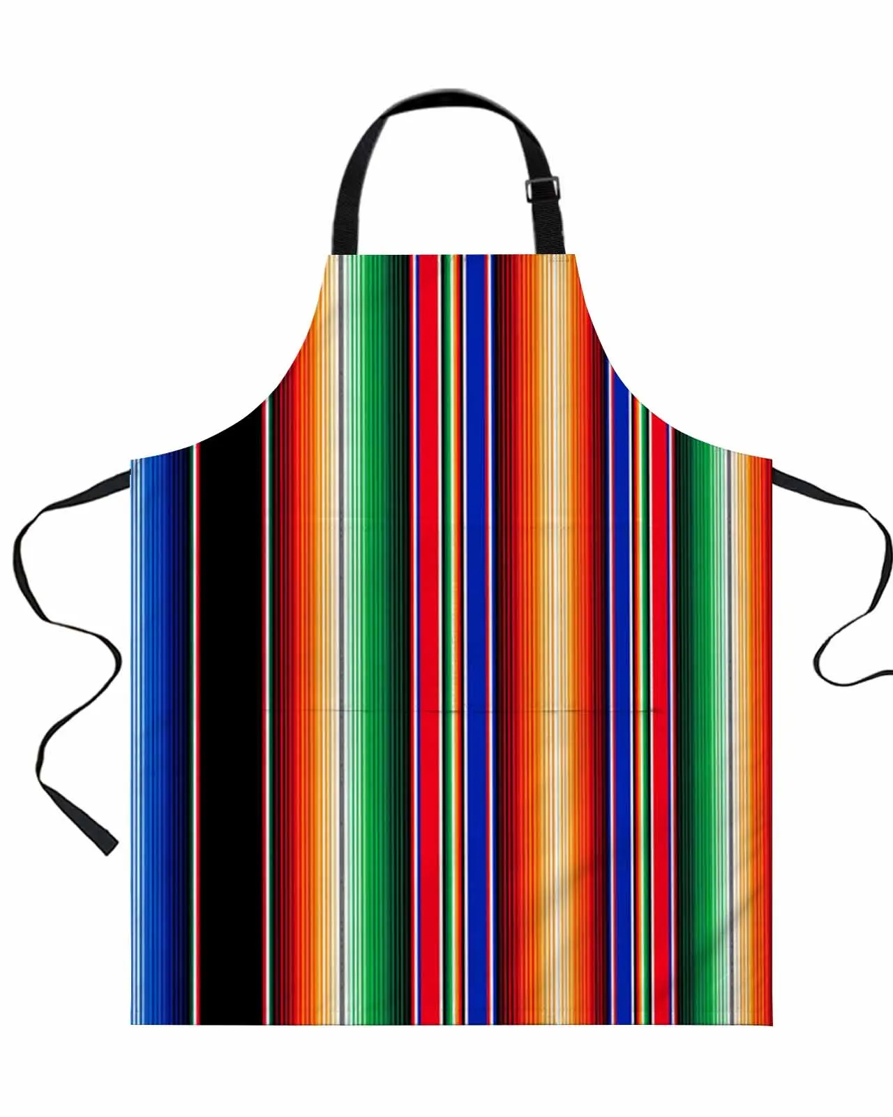 

Мексиканские полосы, красочная Фотополимерная Водонепроницаемая безрукавка, полезные вещи для кухни, мужская и женская домашняя Рабочая одежда