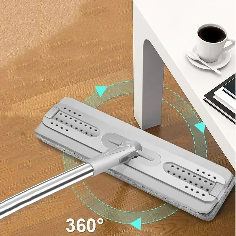 Juego De Fregona Y Cubo Piso Plano Herramienta Limpieza Cocina микрофибра Escurrible Mágico Escalable Sin Marca D