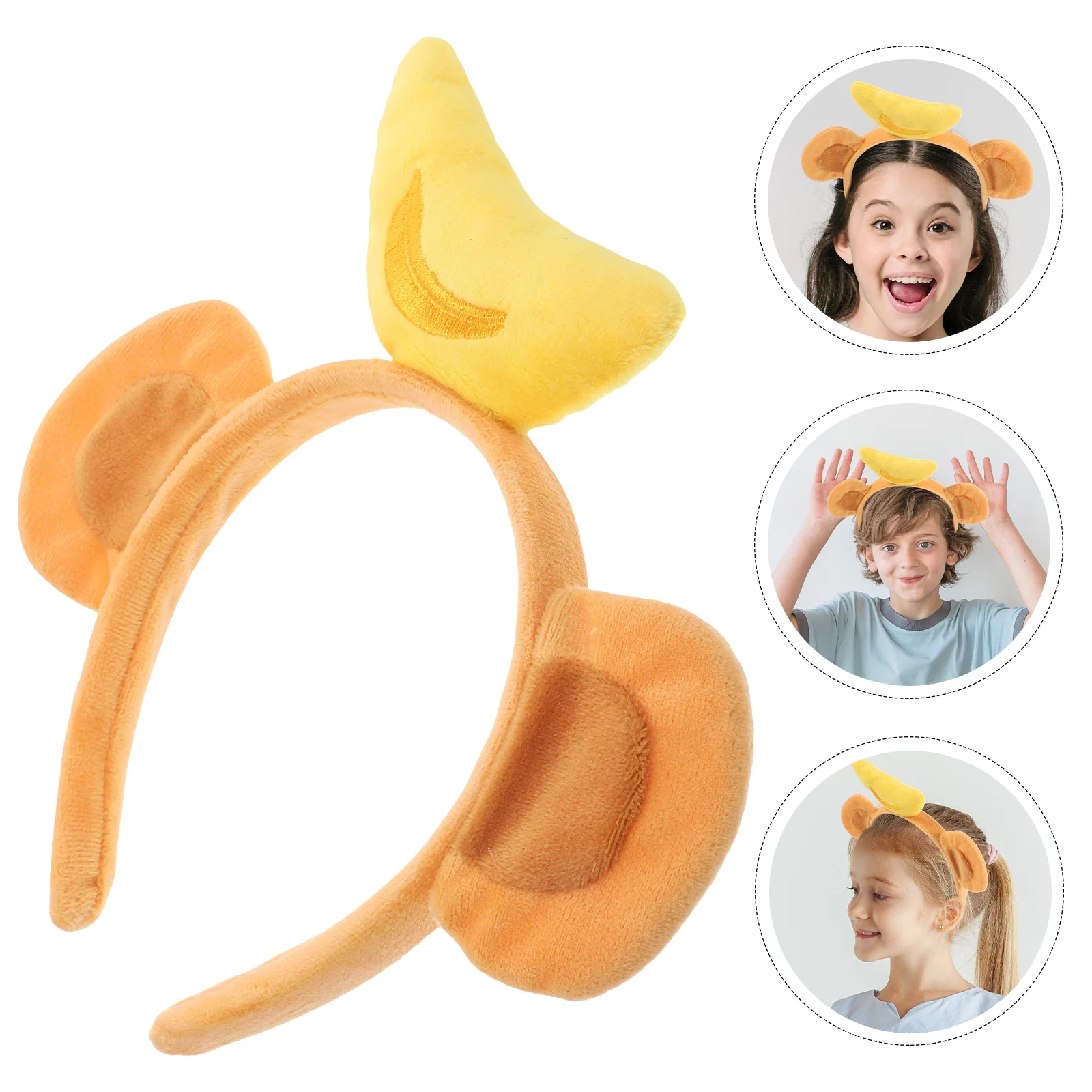 

Monkey Ears Headband Bathroom Decorations Cosplay Headbands Makeup Prop Lovely Hairband Girl Headwear Plush Animal Child